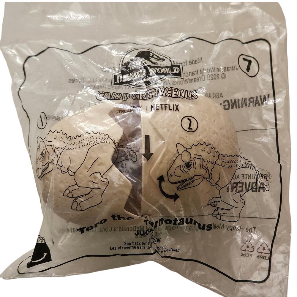 2020 McDonalds Jurassic Park Toro the Carnotaurus 7 New in Package